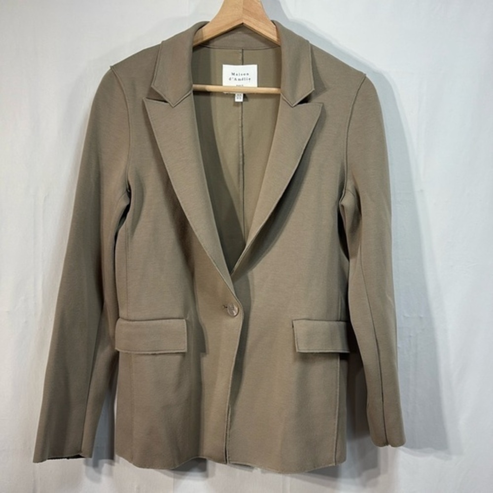🍋 Maison d’Amelie knit single button blazer: